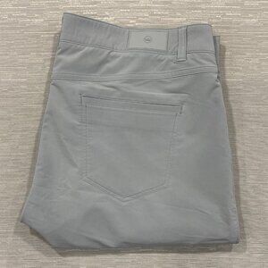 Peter Millar Crown Crafted Golf Pants Mens 40x32 Gray Performance Straight